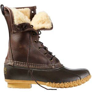 NWOT Bean Boots, 10" Shearling-Lined